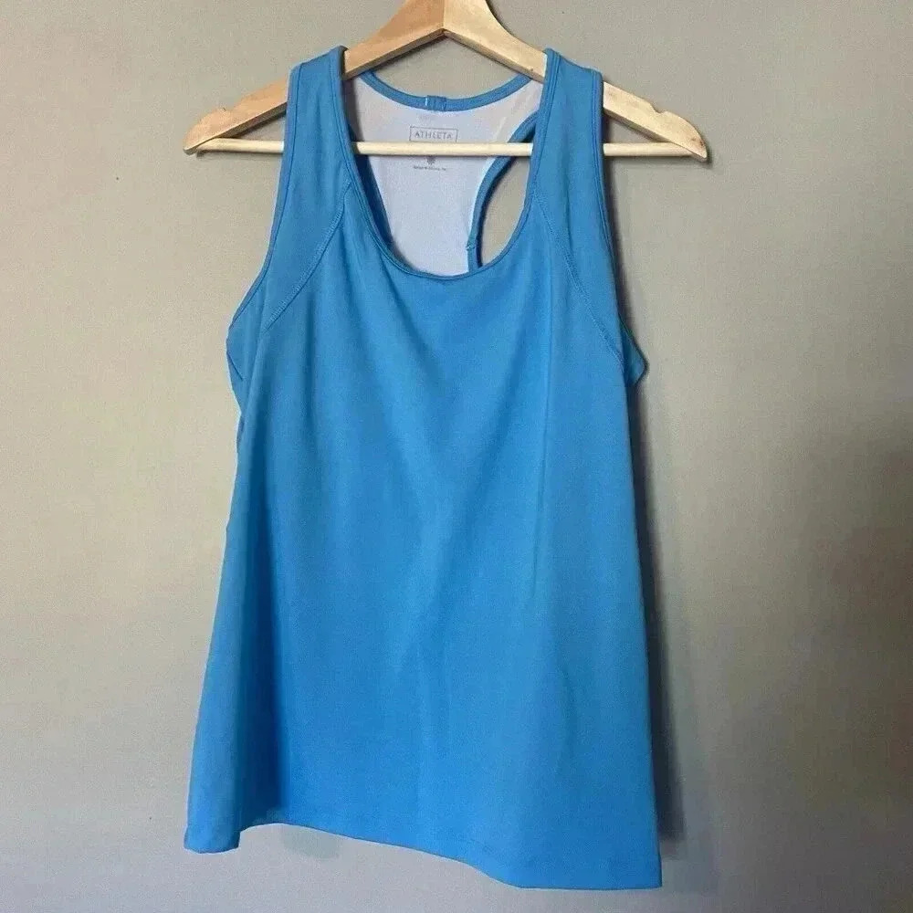 Athleta Blue Racerback Tank Top